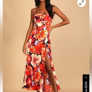 Lulus floral maxi dress